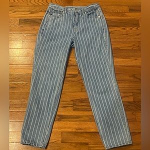 American Eagle Outfitters striped mom jean